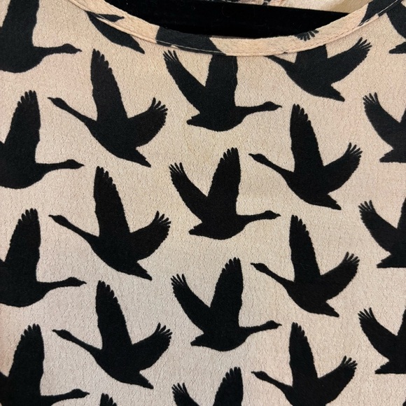 H&M Beige Pink Long Sleeve Blouse Size 10 - Picture 2 of 12